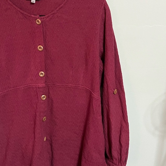 Kleen Button Down Top Sz Med - Picture 4 of 9